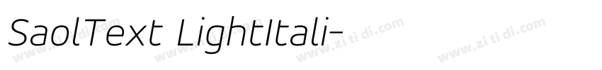 SaolText LightItali字体转换